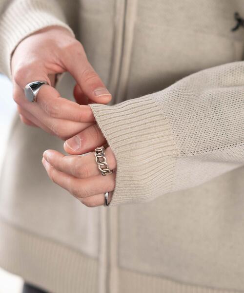 WEGO（ウィゴー）の「WEGO/ジャガードグラフィックニットZIPパーカー（カーディガン/ボレロ・メンズ・ブラック/ホワイト・MEDIUM/LARGE）」の15枚目の写真