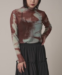 BLANK | Marble Print Sheer Tops / マーブルプリントシアートップス(Tシャツ/カットソー)