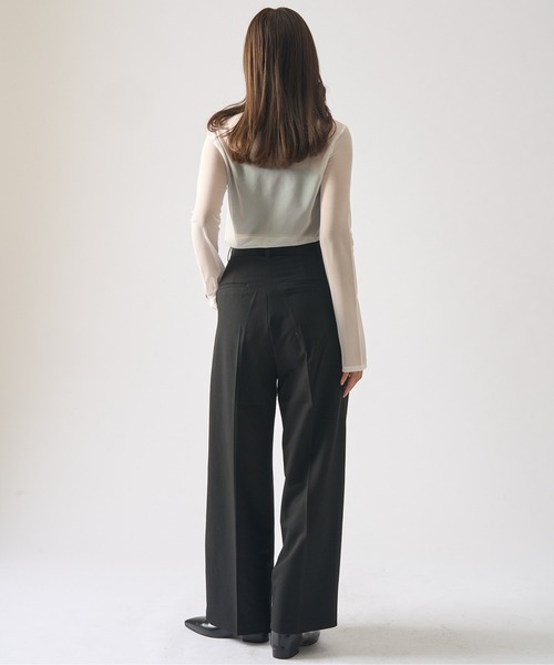 Lui's（ルイス）の「シアートップス（Tシャツ/カットソー・レディース・グレー/ブラック/ホワイト/ブラウン・FREE）」の5枚目の写真