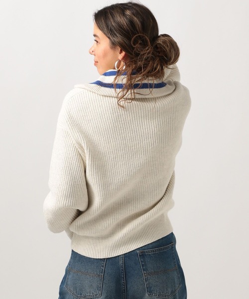 BAYFLOW(ベイフロー)の「ラインカラーハーフジッププルオーバー(ニット/セーター・レディース・オフホワイト/グレー・FREE)」の16枚目の写真