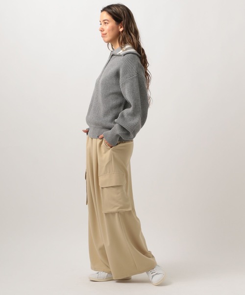 BAYFLOW(ベイフロー)の「ラインカラーハーフジッププルオーバー(ニット/セーター・レディース・オフホワイト/グレー・FREE)」の18枚目の写真