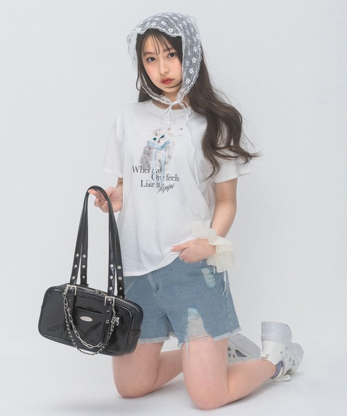 repipi armario（レピピ アルマリオ）の「ダメージデニムショートパンツ（デニムパンツ・キッズ・グレー系その他/ブルー/ブルー系その他/ブラック系その他/ホワイト・SMALL/LARGE/MEDIUM）」の13枚目の写真