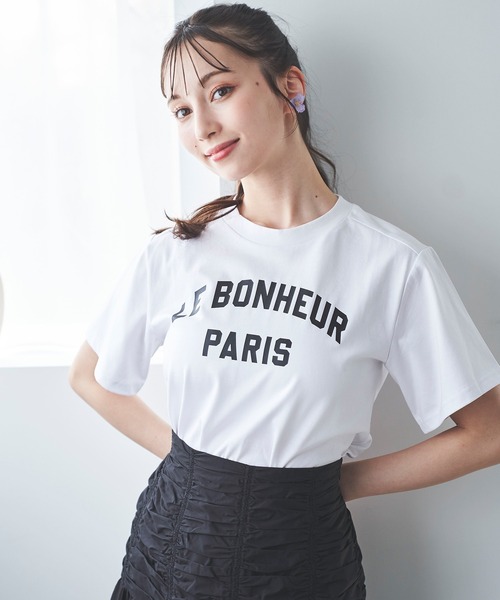 31 Sons de mode(トランテアン ソン ドゥ モード)の「ロゴプリントTシャツ(Tシャツ/カットソー・レディース・ブラック/オフホワイト・フリー)」の21枚目の写真