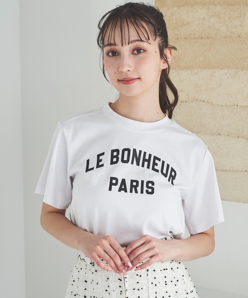 31 Sons de mode(トランテアン ソン ドゥ モード)の「ロゴプリントTシャツ(Tシャツ/カットソー・レディース・ブラック/オフホワイト・フリー)」の3枚目の写真