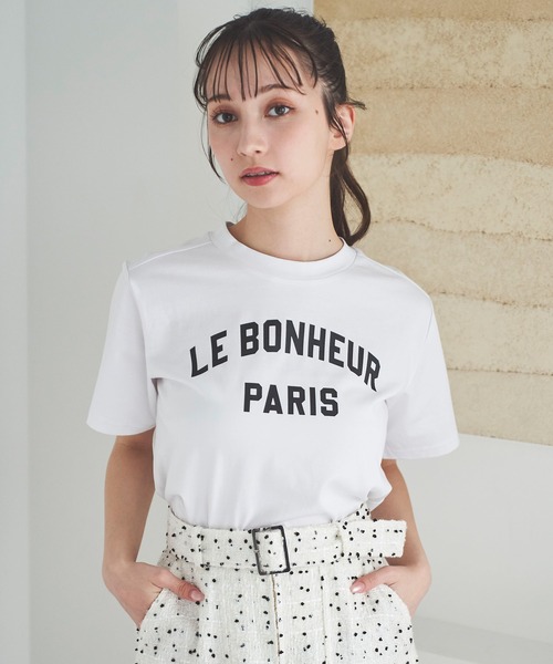 31 Sons de mode(トランテアン ソン ドゥ モード)の「ロゴプリントTシャツ(Tシャツ/カットソー・レディース・ブラック/オフホワイト・フリー)」の4枚目の写真