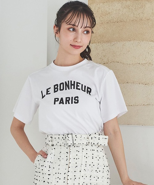 31 Sons de mode(トランテアン ソン ドゥ モード)の「ロゴプリントTシャツ(Tシャツ/カットソー・レディース・ブラック/オフホワイト・フリー)」の5枚目の写真