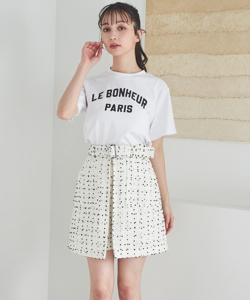 31 Sons de mode(トランテアン ソン ドゥ モード)の「ロゴプリントTシャツ(Tシャツ/カットソー・レディース・ブラック/オフホワイト・フリー)」の10枚目の写真