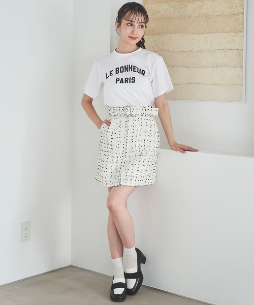 31 Sons de mode(トランテアン ソン ドゥ モード)の「ロゴプリントTシャツ(Tシャツ/カットソー・レディース・ブラック/オフホワイト・フリー)」の11枚目の写真