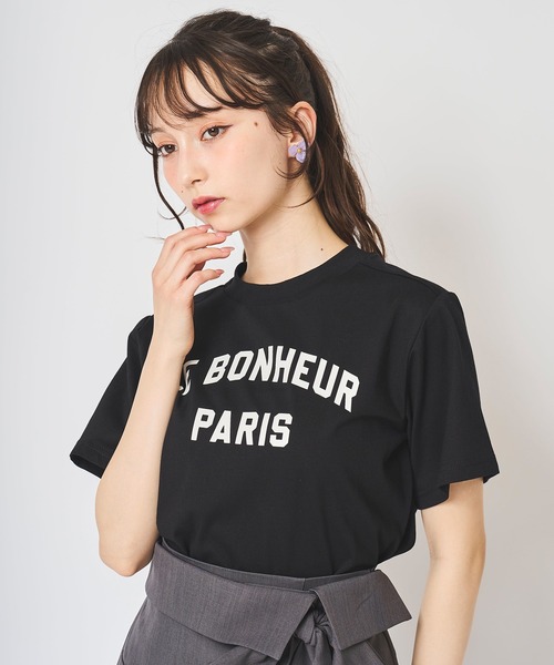 31 Sons de mode(トランテアン ソン ドゥ モード)の「ロゴプリントTシャツ(Tシャツ/カットソー・レディース・ブラック/オフホワイト・フリー)」の7枚目の写真