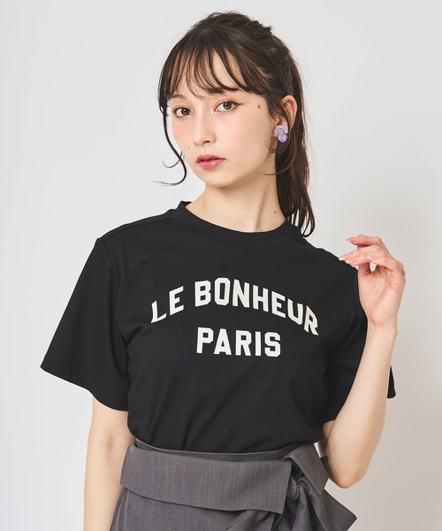 31 Sons de mode(トランテアン ソン ドゥ モード)の「ロゴプリントTシャツ(Tシャツ/カットソー・レディース・ブラック/オフホワイト・フリー)」の8枚目の写真