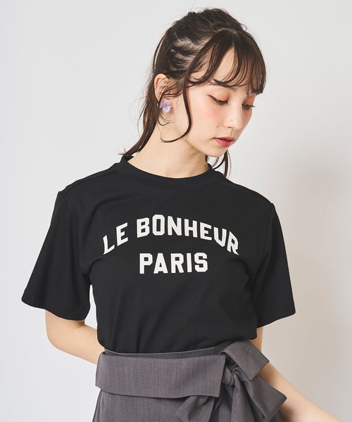 31 Sons de mode(トランテアン ソン ドゥ モード)の「ロゴプリントTシャツ(Tシャツ/カットソー・レディース・ブラック/オフホワイト・フリー)」の9枚目の写真