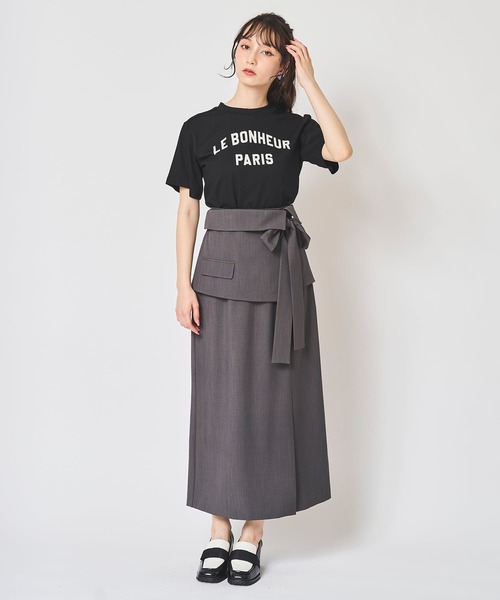 31 Sons de mode(トランテアン ソン ドゥ モード)の「ロゴプリントTシャツ(Tシャツ/カットソー・レディース・ブラック/オフホワイト・フリー)」の12枚目の写真