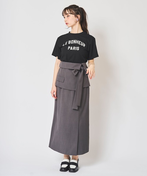 31 Sons de mode(トランテアン ソン ドゥ モード)の「ロゴプリントTシャツ(Tシャツ/カットソー・レディース・ブラック/オフホワイト・フリー)」の13枚目の写真