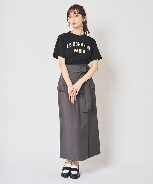 31 Sons de mode(トランテアン ソン ドゥ モード)の「ロゴプリントTシャツ(Tシャツ/カットソー・レディース・ブラック/オフホワイト・フリー)」の14枚目の写真