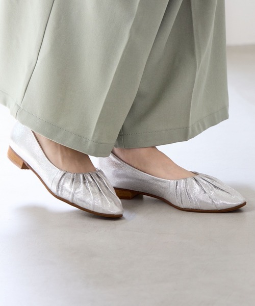 HIMIKO(ヒミコ)の「【Made in Japan】【HIMIKO】【撥水】ギャザーフラットシューズ/651101(パンプス・レディース・ピンク/ブラック/シルバー/ゴールド/ブルーグレー・21.5cm/26.0cm/25.0cm/23.0cm/26.5cm/25.5cm/24.5cm/23.5cm/22.5cm/24.0cm/22.0cm)」の19枚目の写真