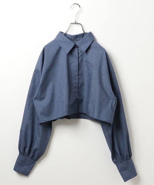 GLOBAL WORK(グローバルワーク)の「ネクタイクロップドシャツ/AND YUA ANY/251538(シャツ/ブラウス・キッズ・ライトブルー/ライトグレー/ネイビー・FREE)」の15枚目の写真