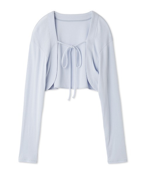 FRAY I.D（フレイアイディー）の「ドライタッチコンパクトカットボレロ（カーディガン/ボレロ・レディース・アイボリー/ブラック/ライトブルー・FREE）」の3枚目の写真