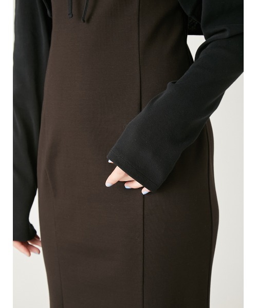 FRAY I.D（フレイアイディー）の「ドライタッチコンパクトカットボレロ（カーディガン/ボレロ・レディース・アイボリー/ブラック/ライトブルー・FREE）」の9枚目の写真