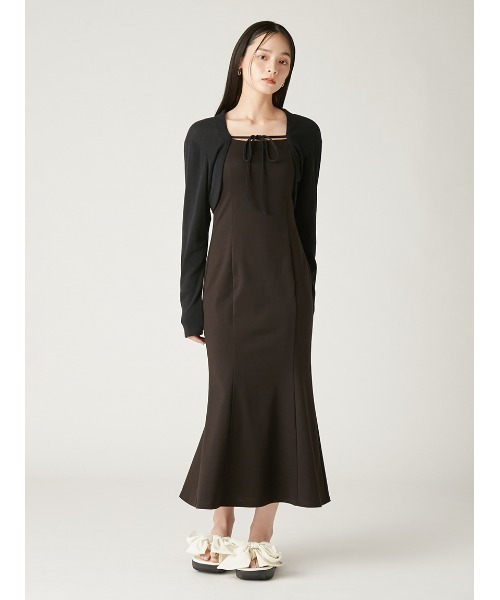 FRAY I.D（フレイアイディー）の「ドライタッチコンパクトカットボレロ（カーディガン/ボレロ・レディース・アイボリー/ブラック/ライトブルー・FREE）」の14枚目の写真