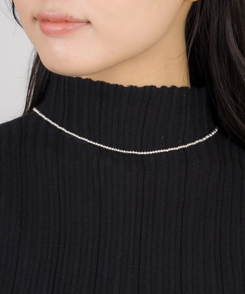 Harpo(アルポ)の「【Harpo/アルポ】ナバホパール シルバー ネックレス ビーズ3mm(ネックレス・レディース・シルバー・FREE)」の1枚目の写真