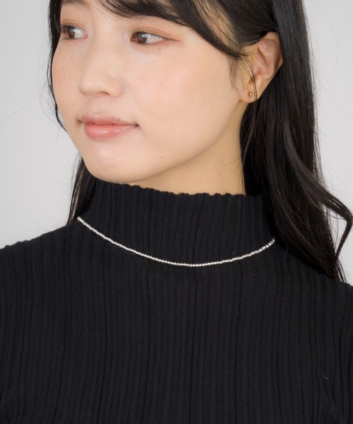 Harpo(アルポ)の「【Harpo/アルポ】ナバホパール シルバー ネックレス ビーズ3mm(ネックレス・レディース・シルバー・FREE)」の3枚目の写真