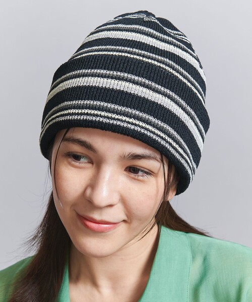 RACAL(ラカル)の「<RACAL>マルチボーダー リバーシブル ニットキャップ(ニットキャップ/ビーニー・レディース・ベージュ/ブラック・FREE)」の5枚目の写真