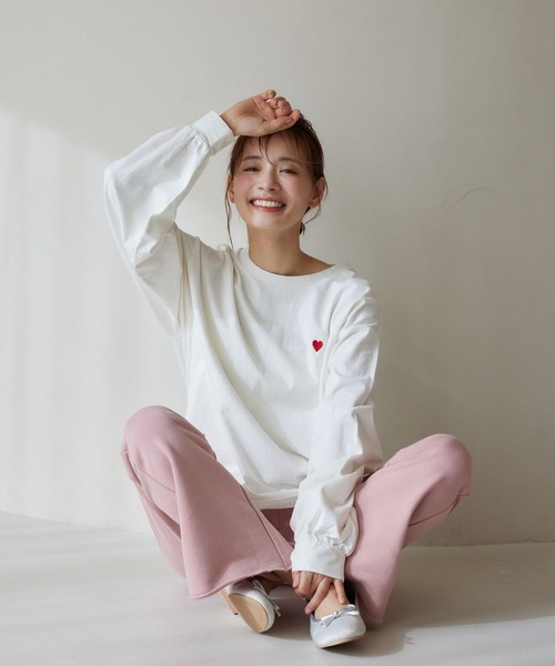 mysty woman（ミスティウーマン）の「スウェットフレアパンツ  320383（スウェットパンツ・レディース・グレー/ブラック/ピンク・FREE）」の4枚目の写真