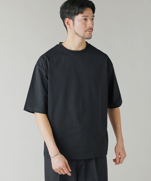 LIL VENDARS(リルヴェンダース)の「Buyer's Select/【接触冷感/速乾/UVカット/イージーケア】ポンチリブ襟半袖Tシャツ(Tシャツ/カットソー・メンズ・ブルー/スミクロ/ホワイト/グリーン・M/L/LL)」の9枚目の写真