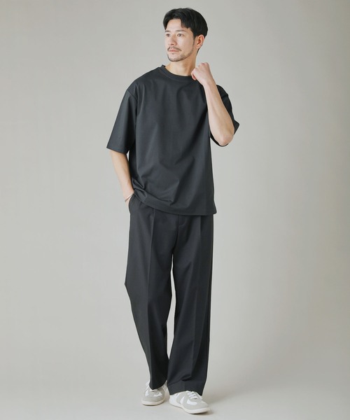 LIL VENDARS(リルヴェンダース)の「Buyer's Select/【接触冷感/速乾/UVカット/イージーケア】ポンチリブ襟半袖Tシャツ(Tシャツ/カットソー・メンズ・ブルー/スミクロ/ホワイト/グリーン・M/L/LL)」の10枚目の写真