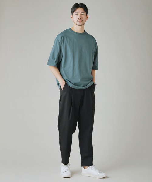 LIL VENDARS(リルヴェンダース)の「Buyer's Select/【接触冷感/速乾/UVカット/イージーケア】ポンチリブ襟半袖Tシャツ(Tシャツ/カットソー・メンズ・ブルー/スミクロ/ホワイト/グリーン・M/L/LL)」の13枚目の写真
