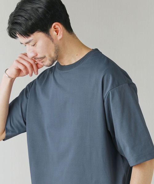 LIL VENDARS(リルヴェンダース)の「Buyer's Select/【接触冷感/速乾/UVカット/イージーケア】ポンチリブ襟半袖Tシャツ(Tシャツ/カットソー・メンズ・ブルー/スミクロ/ホワイト/グリーン・M/L/LL)」の15枚目の写真