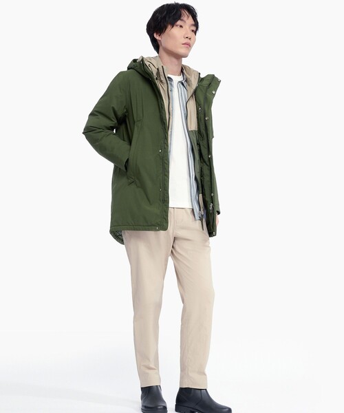 AIGLE(エーグル)の「防水 透湿 防風 GORE-TEX ゴアテックス フーデッドダウンジャケット RP(ダウンジャケット/コート・メンズ・モスグリーン/ブラック・S/L/XL/M)」の3枚目の写真