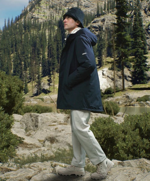 AIGLE(エーグル)の「防水 透湿 防風 GORE-TEX ゴアテックス フーデッドダウンジャケット RP(ダウンジャケット/コート・メンズ・モスグリーン/ブラック・S/L/XL/M)」の19枚目の写真