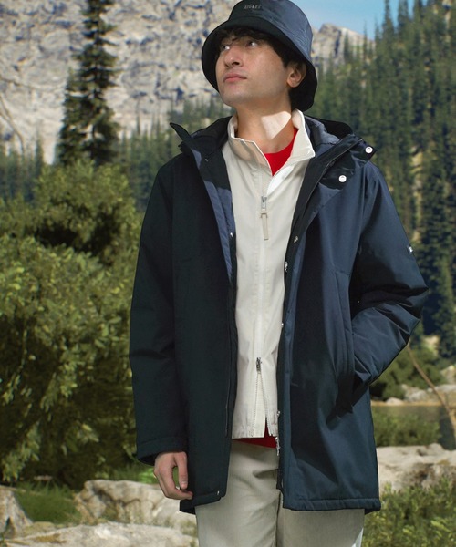 AIGLE(エーグル)の「防水 透湿 防風 GORE-TEX ゴアテックス フーデッドダウンジャケット RP(ダウンジャケット/コート・メンズ・モスグリーン/ブラック・S/L/XL/M)」の16枚目の写真