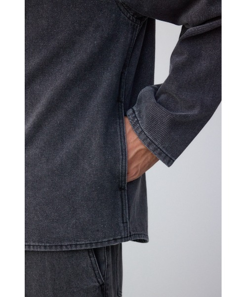 AZUL by moussy(アズールバイマウジー)の「AZUL DENIM ショートモッズ 秋服 春服 ブルゾン デニム パーカー(ブルゾン・メンズ・ブラック/ブルー・FREE)」の12枚目の写真