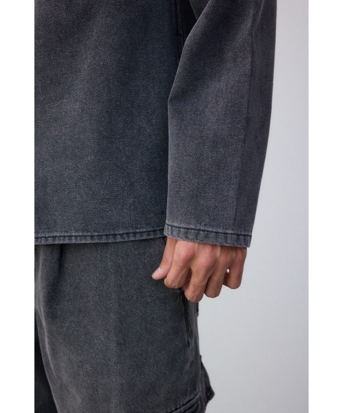 AZUL by moussy(アズールバイマウジー)の「AZUL DENIM ショートモッズ 秋服 春服 ブルゾン デニム パーカー(ブルゾン・メンズ・ブラック/ブルー・FREE)」の13枚目の写真