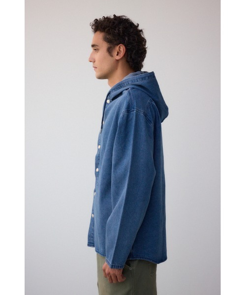 AZUL by moussy(アズールバイマウジー)の「AZUL DENIM ショートモッズ 秋服 春服 ブルゾン デニム パーカー(ブルゾン・メンズ・ブラック/ブルー・FREE)」の19枚目の写真