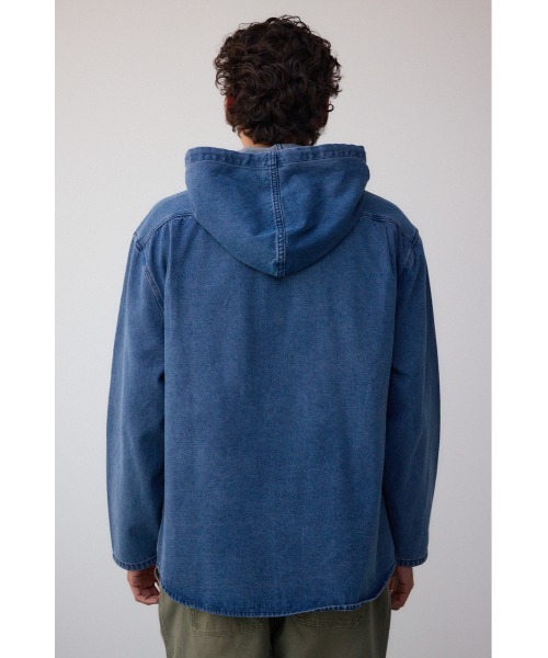 AZUL by moussy(アズールバイマウジー)の「AZUL DENIM ショートモッズ 秋服 春服 ブルゾン デニム パーカー(ブルゾン・メンズ・ブラック/ブルー・FREE)」の20枚目の写真
