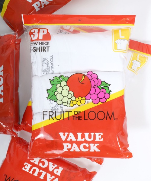 FRUIT OF THE LOOM(フルーツオブザルーム)の「FRUIT OF THE LOOM/フルーツオブザルーム クルーネック 半袖Tシャツ/3枚セット パックT/レディース メンズ(Tシャツ/カットソー・メンズ・ブラック/ホワイト・XL/L/M)」の2枚目の写真