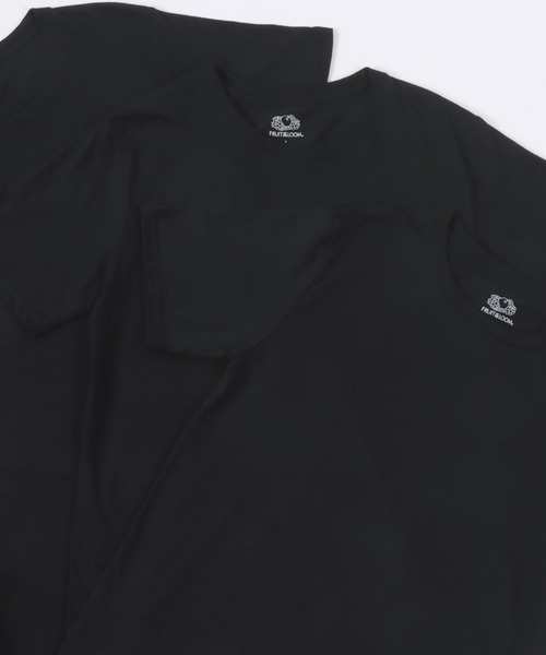 FRUIT OF THE LOOM(フルーツオブザルーム)の「FRUIT OF THE LOOM/フルーツオブザルーム クルーネック 半袖Tシャツ/3枚セット パックT/レディース メンズ(Tシャツ/カットソー・メンズ・ブラック/ホワイト・XL/L/M)」の4枚目の写真