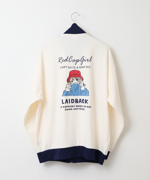 Red Cap Girl(レッドキャプガール)の「RED CAP GIRL ジャージトラックジャケット(ジャージ・メンズ・アイボリー/ブラック/グレー/ネイビー・M/LL/L)」の18枚目の写真