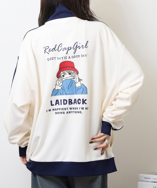 Red Cap Girl(レッドキャプガール)の「RED CAP GIRL ジャージトラックジャケット(ジャージ・メンズ・アイボリー/ブラック/グレー/ネイビー・M/LL/L)」の8枚目の写真
