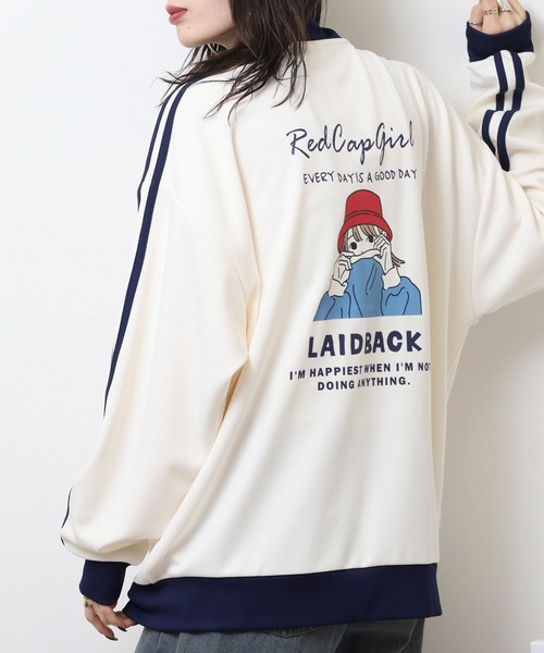 Red Cap Girl(レッドキャプガール)の「RED CAP GIRL ジャージトラックジャケット(ジャージ・メンズ・アイボリー/ブラック/グレー/ネイビー・M/LL/L)」の9枚目の写真