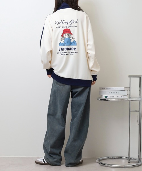Red Cap Girl(レッドキャプガール)の「RED CAP GIRL ジャージトラックジャケット(ジャージ・メンズ・アイボリー/ブラック/グレー/ネイビー・M/LL/L)」の11枚目の写真