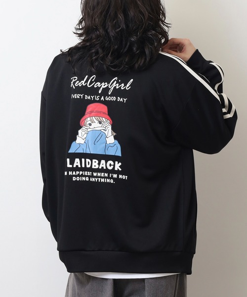 Red Cap Girl(レッドキャプガール)の「RED CAP GIRL ジャージトラックジャケット(ジャージ・メンズ・アイボリー/ブラック/グレー/ネイビー・M/LL/L)」の14枚目の写真