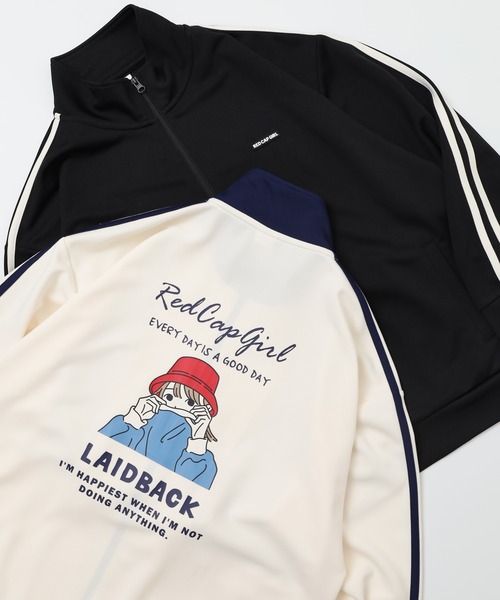 Red Cap Girl(レッドキャプガール)の「RED CAP GIRL ジャージトラックジャケット(ジャージ・メンズ・アイボリー/ブラック/グレー/ネイビー・M/LL/L)」の5枚目の写真