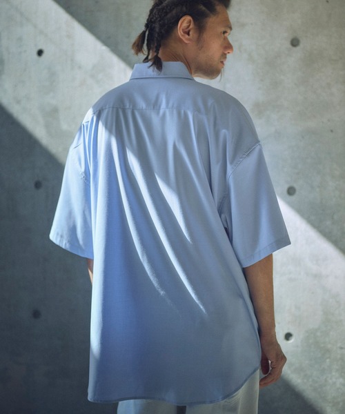 ADAM PATEK(アダムパテック)の「ADAMPATEK/ap embroidery short sleeve shirt/刺繍入りルーズ半袖シャツ(シャツ/ブラウス・メンズ・ホワイト/ブルー/ブラック・1/2)」の18枚目の写真