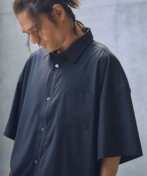 ADAM PATEK(アダムパテック)の「ADAMPATEK/ap embroidery short sleeve shirt/刺繍入りルーズ半袖シャツ(シャツ/ブラウス・メンズ・ホワイト/ブルー/ブラック・1/2)」の22枚目の写真