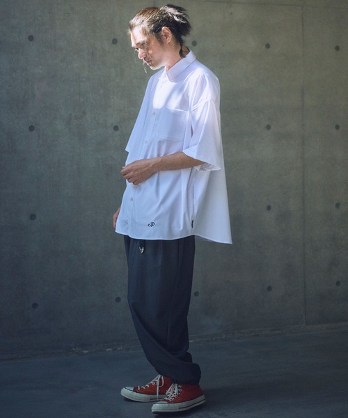 ADAM PATEK(アダムパテック)の「ADAMPATEK/ap embroidery short sleeve shirt/刺繍入りルーズ半袖シャツ(シャツ/ブラウス・メンズ・ホワイト/ブルー/ブラック・1/2)」の20枚目の写真