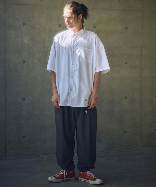 ADAM PATEK(アダムパテック)の「ADAMPATEK/ap embroidery short sleeve shirt/刺繍入りルーズ半袖シャツ(シャツ/ブラウス・メンズ・ホワイト/ブルー/ブラック・1/2)」の21枚目の写真